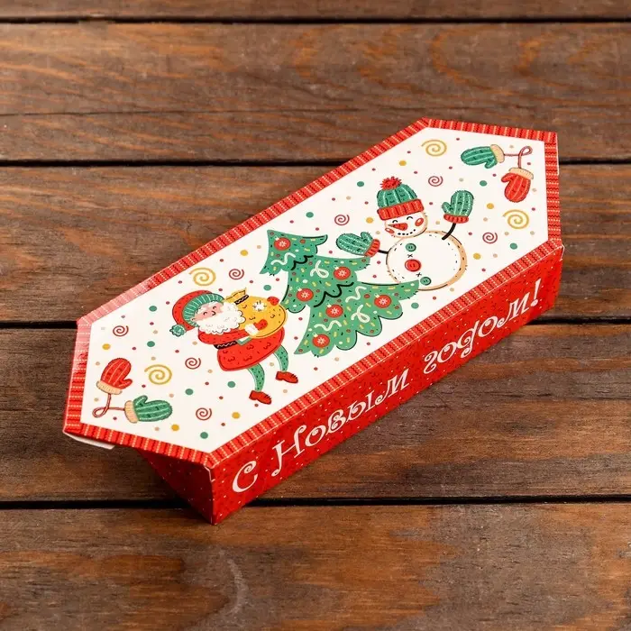 Подарочная коробка «Конфета танцы дляелкой» новогодняя упаковка, 10×20×4.3 см Подарочная коробка «Конфета танцы дляелкой» новогодняя упаковка, 10×20×4.3 см