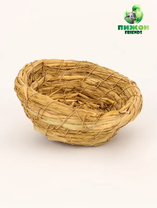Гнездо для птиц плетёное из соломы, 13,5 х 5 см