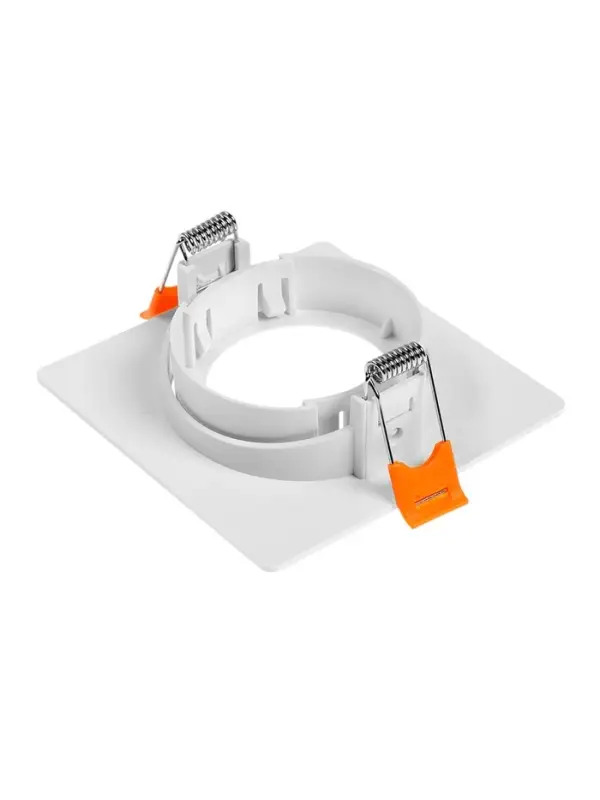 Светильник встраиваемый под лампу MR-16, поворотный, квадратный, пластиковый, белый