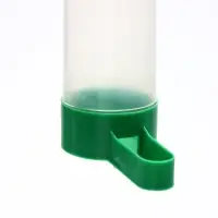 Поилка-кормушка для птиц, 140 мл, 4&times;12 см, пластик, зелёная