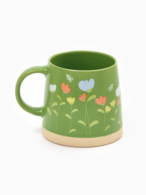 Кружка чайная керамическая «Полевые цветы», 360 мл, ручная работа