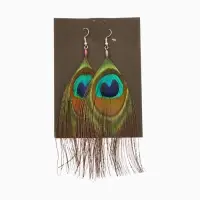 Серьги "Павлин" 5х12 см Серьги "Павлин" 5х12 см