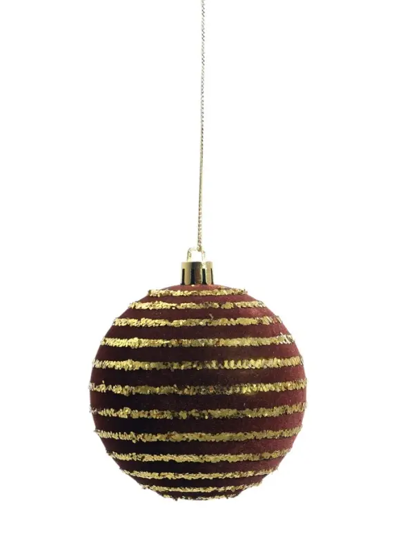 Ёлочные шары новогодние «Бархат. Фестиваль», набор 9 шт., d=8 см, завитки, коричневый