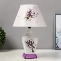 Лампа настольная керамика &laquo;Лаванда&raquo; Е14 25W 220 В 37.5&times;25&times;25 см RISALUX