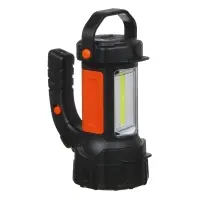 Фонарь прожектор тм ЕРМАК, 1LED+1COB, аккумулятор 2400мАч, USB, 91х137х175 мм, пластик, красный свет