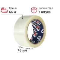 Клейкая лента одностор. упаковоч. Unibob 600 48ммх66мх45мкм, прозрачная
