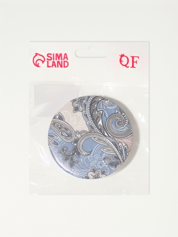 Зеркало складное «Орнамент», d = 7,5 см, с увеличением, цвет МИКС