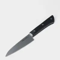 Нож кухонный овощной Magistro Hinshitsu, нержавеющая сталь, лезвие 10.6 см, длина 24 см, чёрный