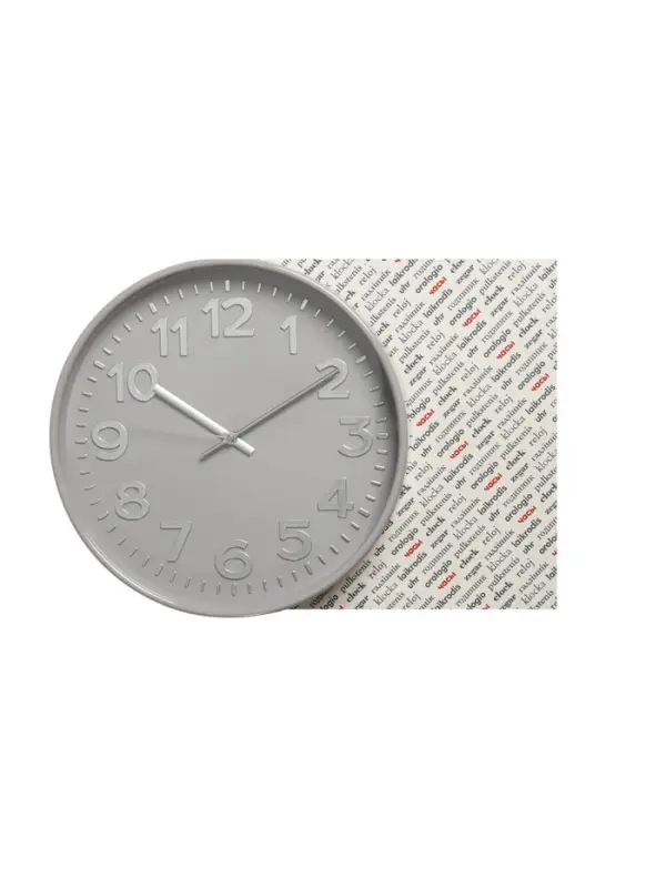 Часы настенные интерьерные, бесшумные, плавный ход, d=30.5 см, серые