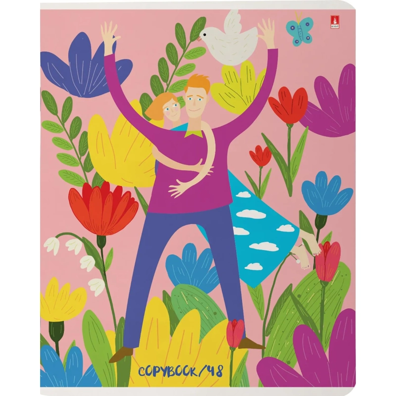 Тетрадь общая А5 ,48л, клетка,скрепка,ЦВЕТ НАСТРОЕНИЯ, 5 шт в уп,7-48-737/5