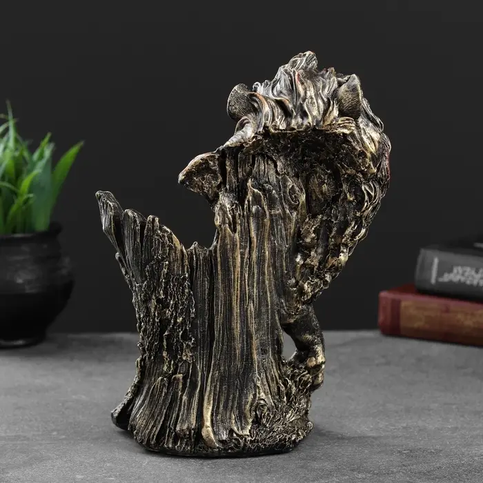 Подставка для бутылки &laquo;Лев&raquo;, под бронзу, 14&times;19&times;24 см