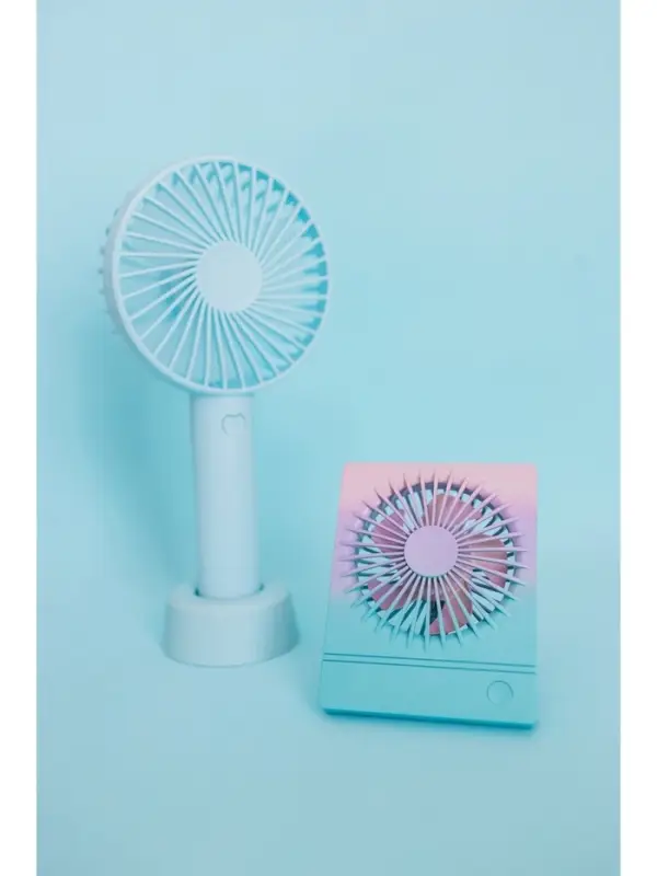 Вентилятор настольный YS2202B, портативный, осевой, 500 мАч, 3 режима, розово-сиреневый