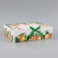 Коробка подарочная складная &laquo;Мандариновый Новый год&raquo;, 31&times;24.5&times;8 см