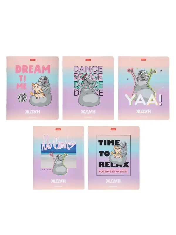 Тетрадь 48л кл Hatber Тетрадь 48л кл Hatber "ЖДУН", на скобе, скругл углы, мат лам, 60-65г/м² 5В МИКС