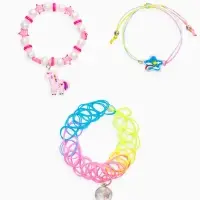 Браслет детский набор 3 шт. "Выбражулька" альпака, силиконовый, разноцветный