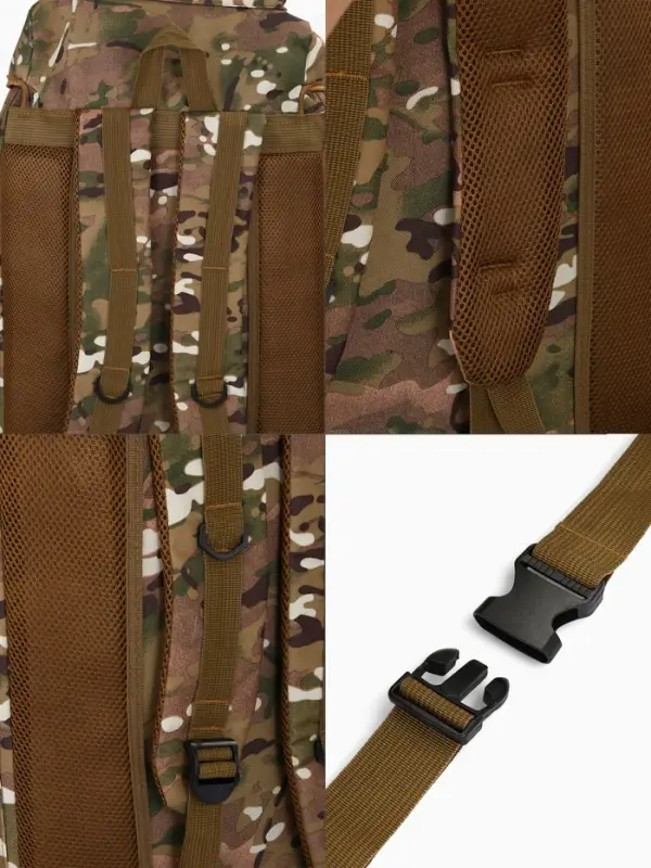 Рюкзак туристический Adventure мужской, 80 л, oxford, камуфляж мультикам