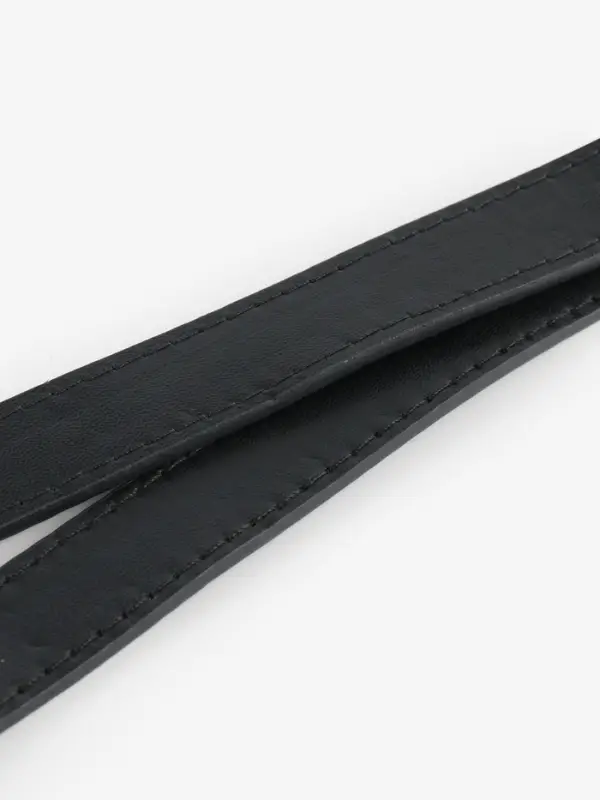 Ручка для сумки, с цепочками и карабинами, 120&times;1.8 см, чёрная