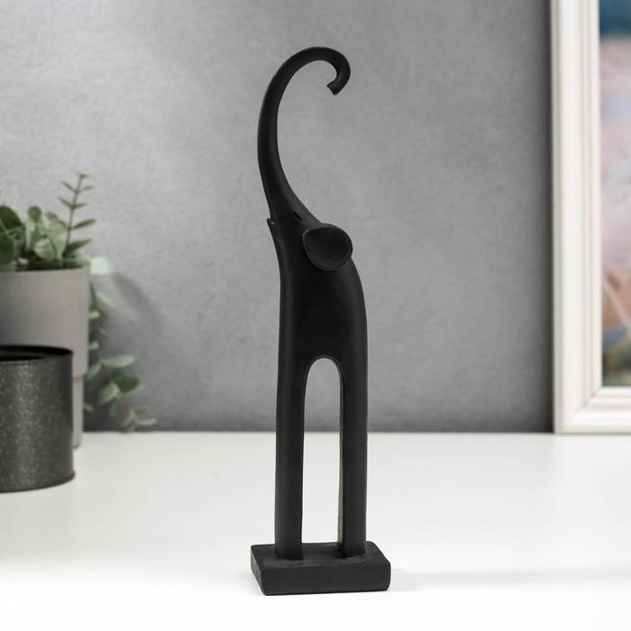 Сувенир полистоун Сувенир полистоун "Чёрный слон с длинными ногами" 24,3х5,7х4 см