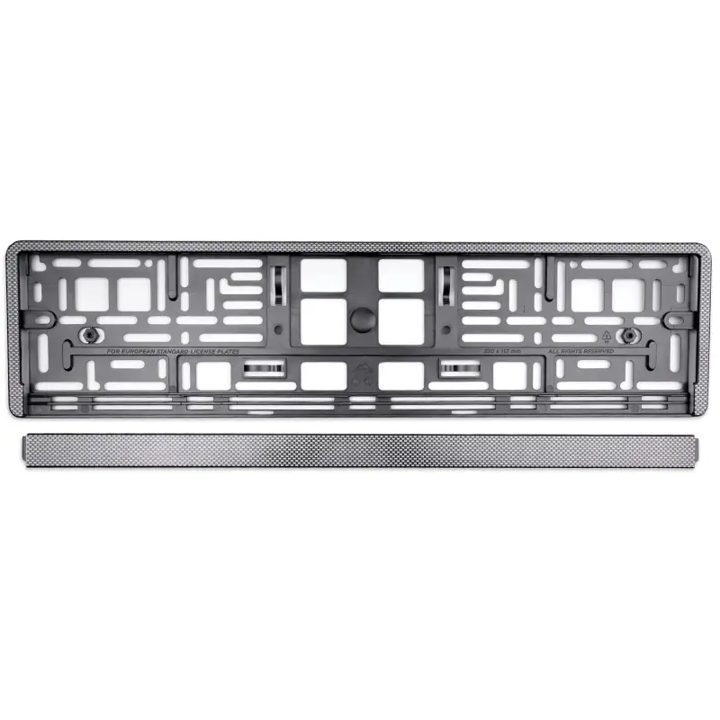 Рамка под номерной знак "карбон (тёмный)" AVS RN-04