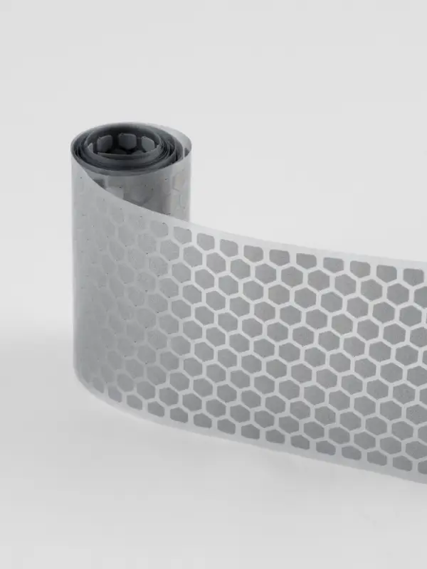 Светоотражающая лента-термонаклейка &laquo;Соты&raquo;, 5.5 см, 1 &plusmn; 0.1 м, цвет серый