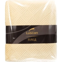 Плед микрофибра Luscan, фактура бежевый 150x200