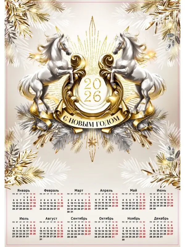 Календарь «С новым годом 2026», А2 Календарь «С новым годом 2026», А2
