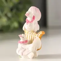 Фигурка полистоун &laquo;Голуби в розовом венке&raquo;, 6&times;4 см