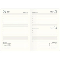 Ежедневник датированный 2026 IF 14х20см 176л, тв с рез, Grace I1714/l-brown