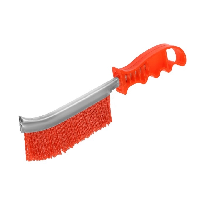 Щетка нейлоновая ручная ТУНДРА, пластиковая рукоятка Щетка нейлоновая ручная ТУНДРА, пластиковая рукоятка
