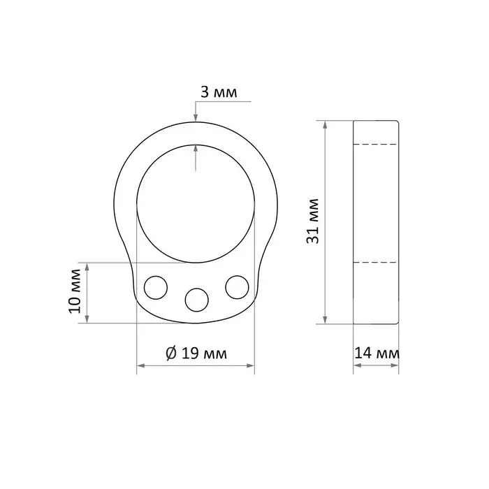 Дверной ограничитель на ручку ТУНДРА, PVC Дверной ограничитель на ручку ТУНДРА, PVC