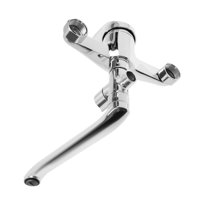 Смеситель для ванны  Смеситель для ванны "СоюзКран" 566-169, однорычажный, душевой набор, излив 300мм, цинк, хром