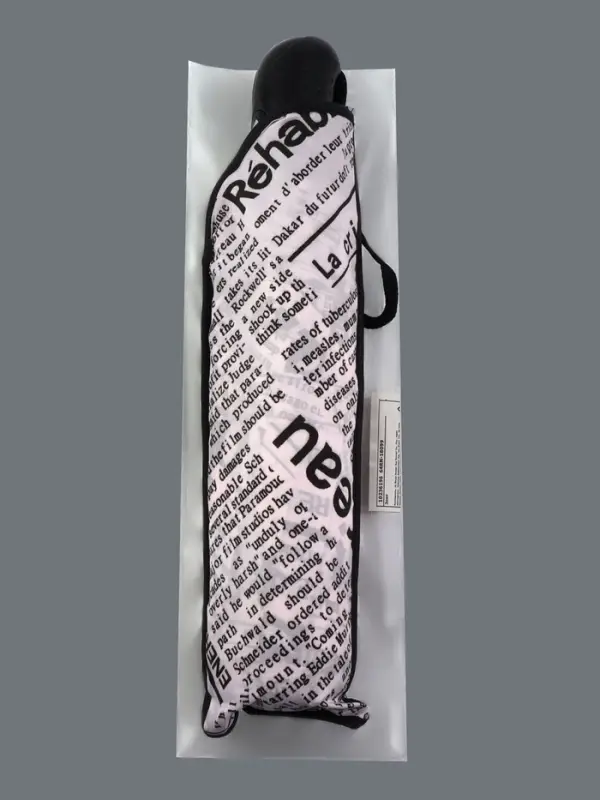 Зонт автоматический &laquo;Надписи&raquo;, эпонж, 3 сложения, 8 спиц, R=48/55 см, d=96 см, МИКС