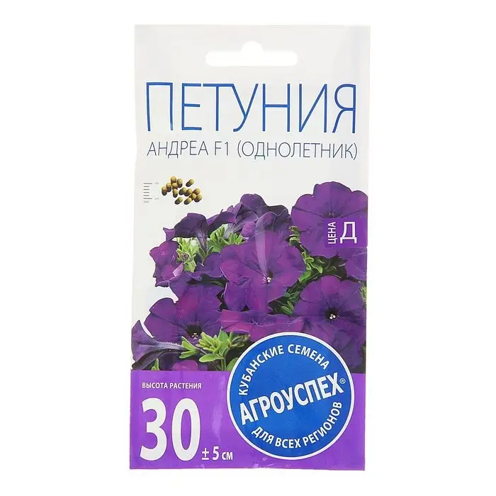 Семена цветов Петуния Андреа F1, фиолетовая, многоцветная, однолетник, 10 шт Семена цветов Петуния Андреа F1, фиолетовая, многоцветная, однолетник, 10 шт