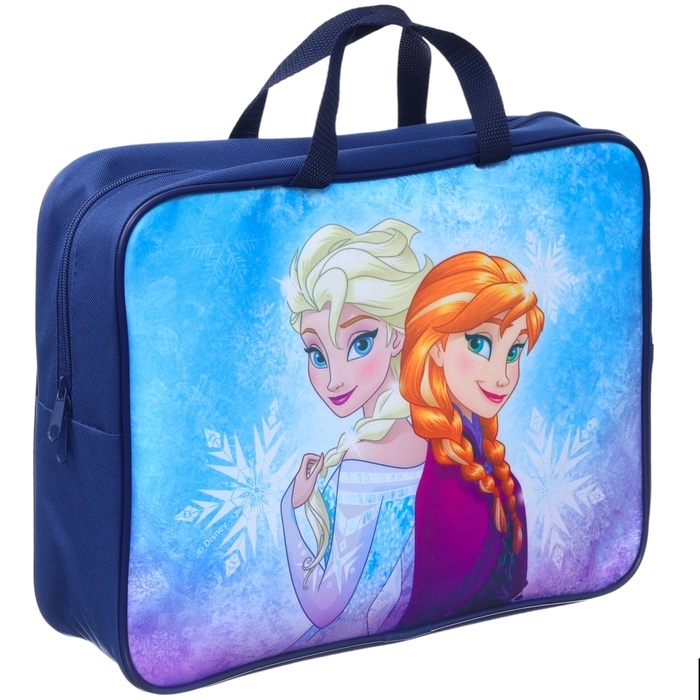 Папка с ручками текстильная А4, 350х270х100 мм, Холодное сердце Папка с ручками текстильная А4, 350х270х100 мм, Холодное сердце