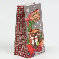 Пакет подарочный без ручек новогодний &laquo;Кому‒то ну очень хорошему&raquo;, 10&times;19.5&times;7 см