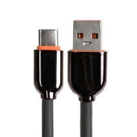 Кабель Type-C - USB, 6 A, оплётка PVC, 1 метр, серый