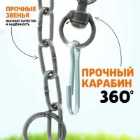 Цепь для привязи собак, 5 м, калибр 3&times;21 мм, черная