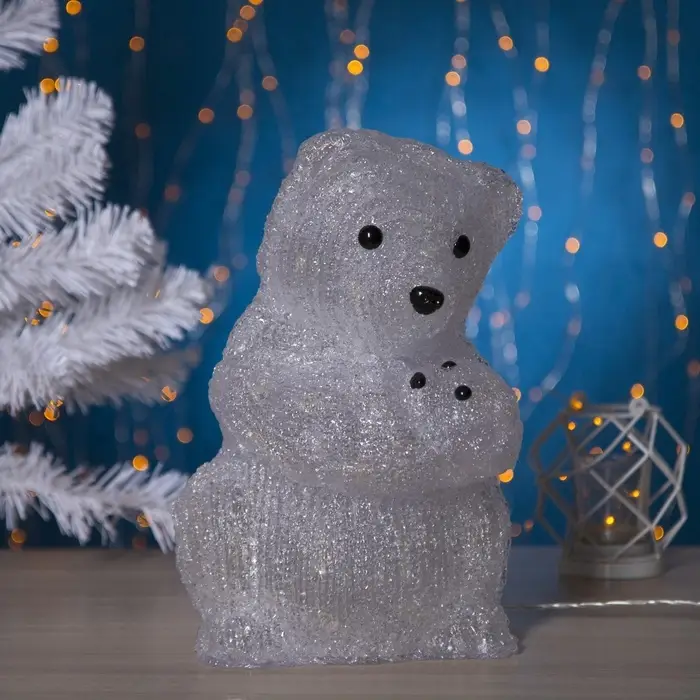 Светодиодная фигура &laquo;Медведица&raquo; 22&times;30&times;22 см, акрил, 40 LED, 220 В, свечение белое