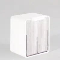 Органайзер настенный, с клеевыми крючками, 2 секции, 9.2&times;7&times;10.7 см, белый