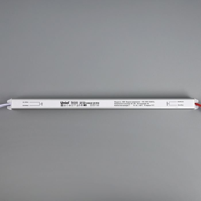 Ультратонкий блок питания для светодиодных лент и модулей Uniel, 48 Вт, 12 В, IP20 Ультратонкий блок питания для светодиодных лент и модулей Uniel, 48 Вт, 12 В, IP20