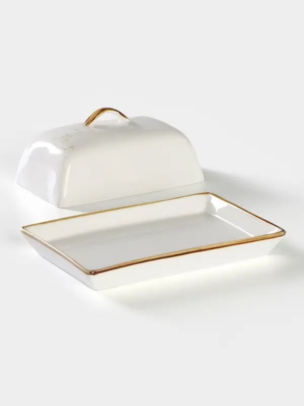 Маслёнка Magistro &laquo;Церера&raquo;, 18&times;12 см, фарфор, белая