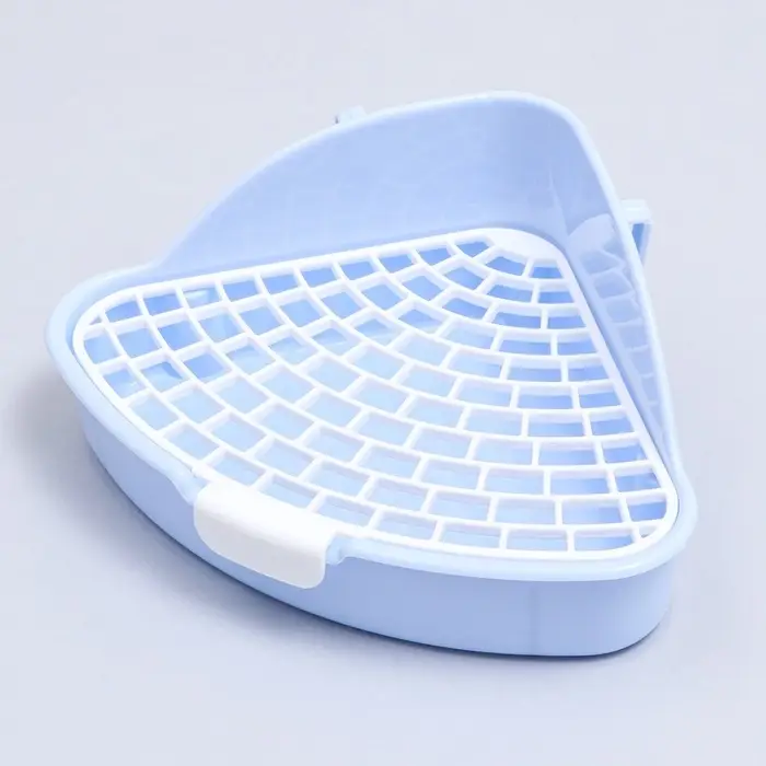 Туалет для кроликов и хорьков &laquo;Пижон&raquo;, 24&times;18&times;11 см, угловой, пластик, синий