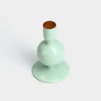 Подсвечник на 1 свечу &laquo;Мята&raquo;, с 1 сферой, 7.5&times;7.5&times;11.5 см
