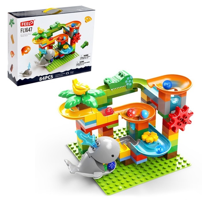 Конструктор Шарики «Кит-горка», 84 детали Конструктор Шарики «Кит-горка», 84 детали