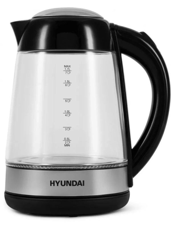 Чайник HYK-G3803 1,7л 2200Вт черный (стекло)