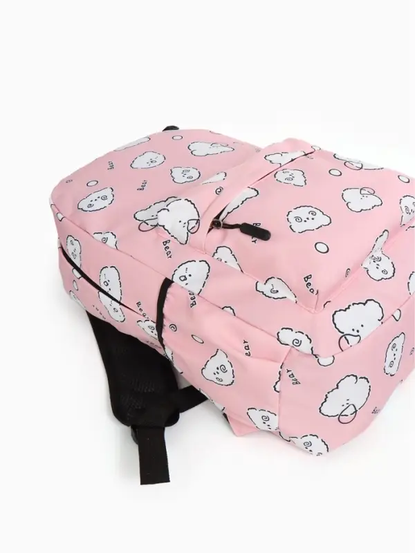 Рюкзак школьный &laquo;Мишки&raquo; для девочки, с пеналом, 3 кармана, 28&times;12&times;43 см, розовый