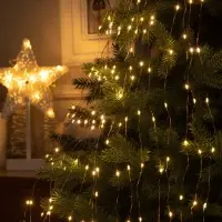 Гирлянда &laquo;Конский хвост&raquo; 20 нитей по 2 м, IP20, медная нить, 400 LED, свечение тёплое белое, 12 В