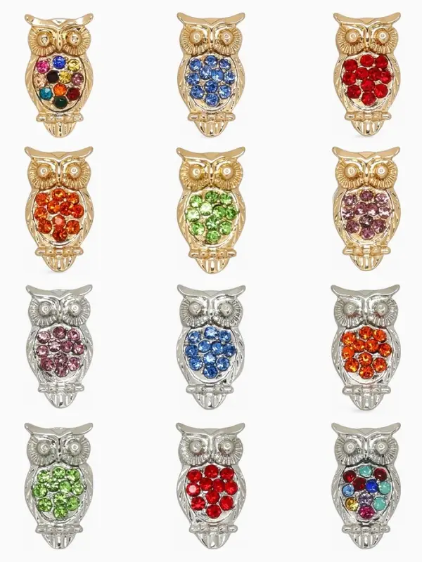 Брошь &laquo;Сова&raquo;, маленькая, МИКС