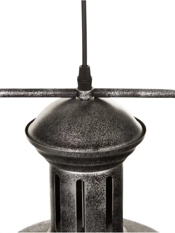 Светильник подвесной BayerLux William, 1&times;40 Вт, Е27, чёрно-серебристый, 40&times;40&times;35-100 см