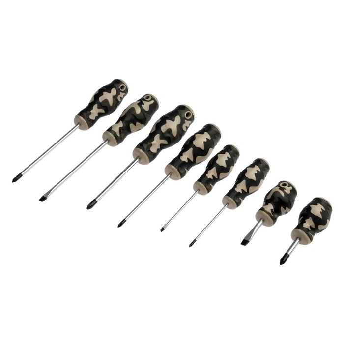 Набор отверток в сумке ТУНДРА, 2К рукоятки, PH0-1-2, SL3-5-6, 38 - 125 мм, 8 шт. Набор отверток в сумке ТУНДРА, 2К рукоятки, PH0-1-2, SL3-5-6, 38 - 125 мм, 8 шт.